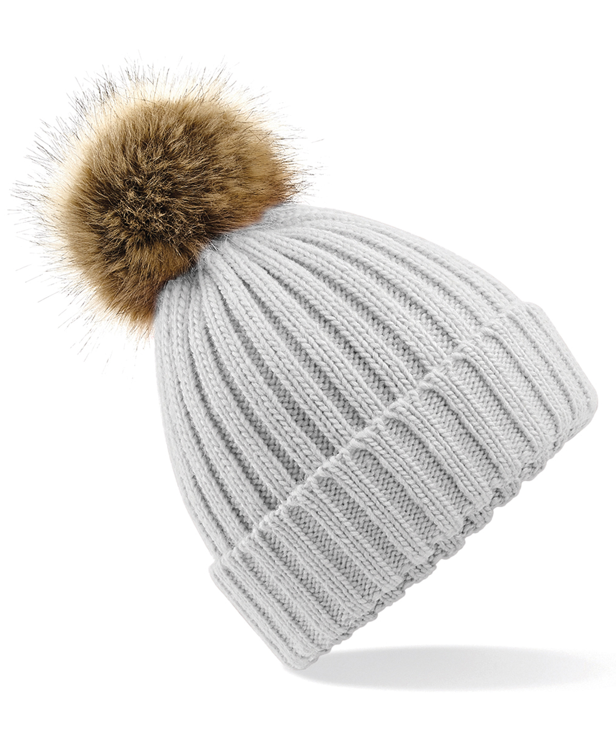 Beechfield Fur Pop Pom Chunky Beanie B412 - Image 2