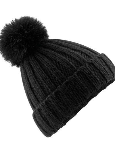 Beechfield Verbier Fur Pop Pom Chunky Beanie B413
