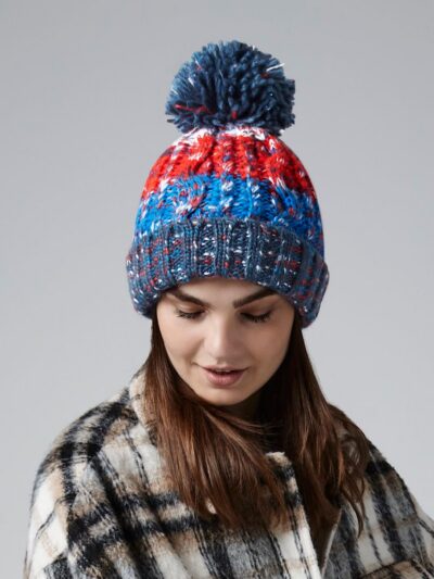 Beechfield Corkscrew Pom Pom Beanie B486