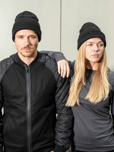 Build Your Brand Heavy Knit Beanie BY001