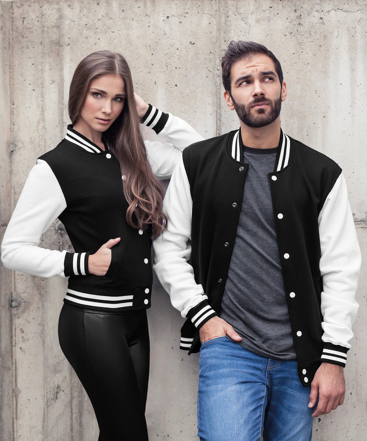 Build Your Brand Sweat College Jacket BY015 - Image 2