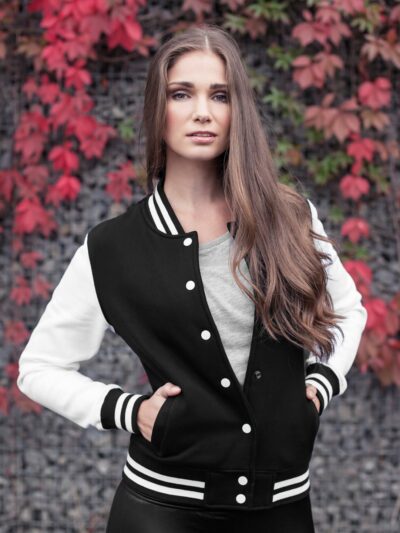 Build Your Brand Women’s Sweat College Jacket BY027