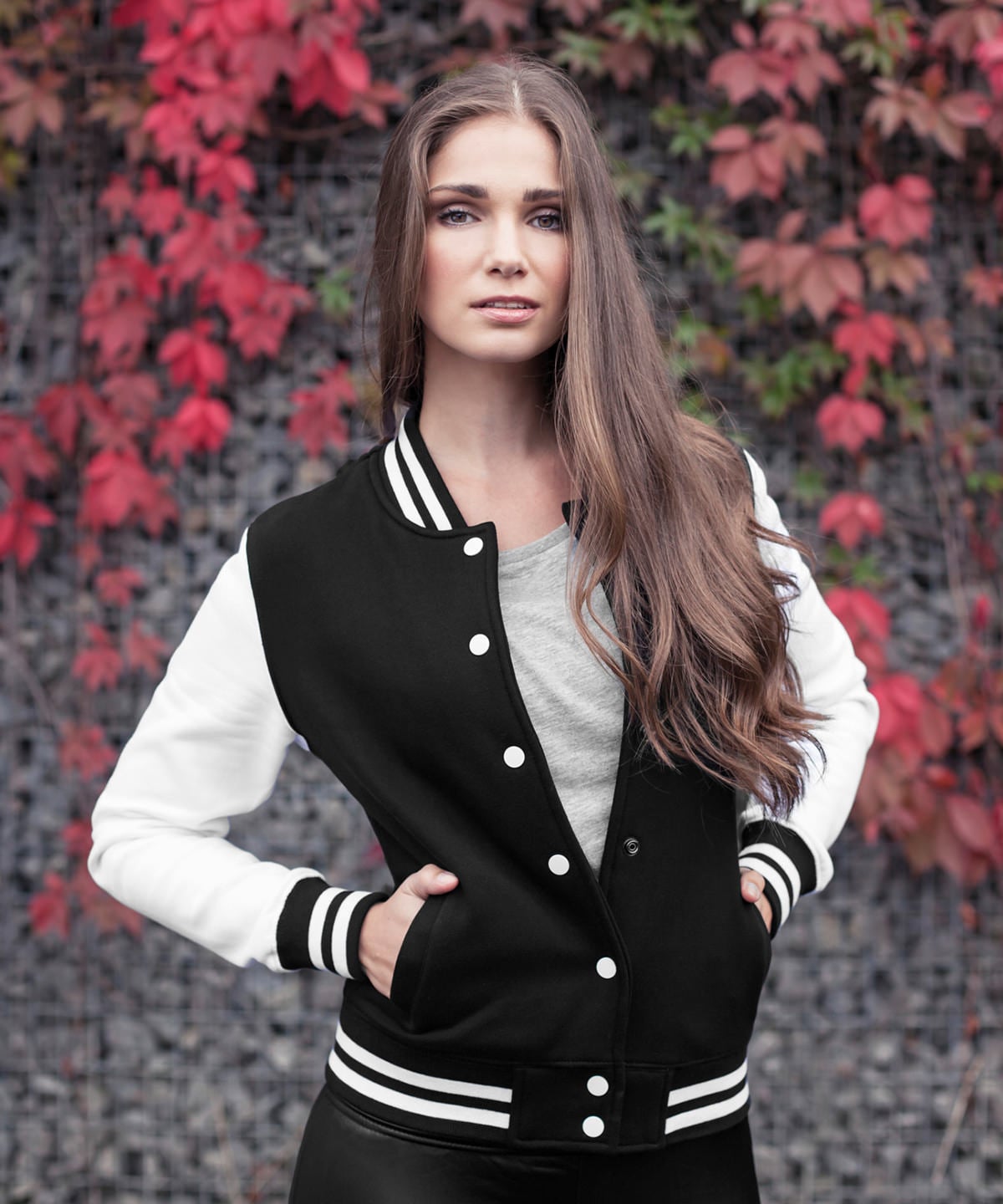 Build Your Brand Women's Sweat College Jacket BY027 - Image 2