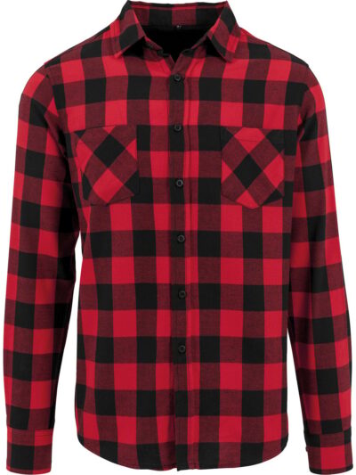 Build Your Brand Checked Flannel Shirt BY031