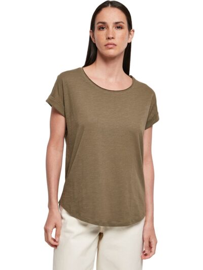 Build Your Brand Women’s Long Slub Tee BY036