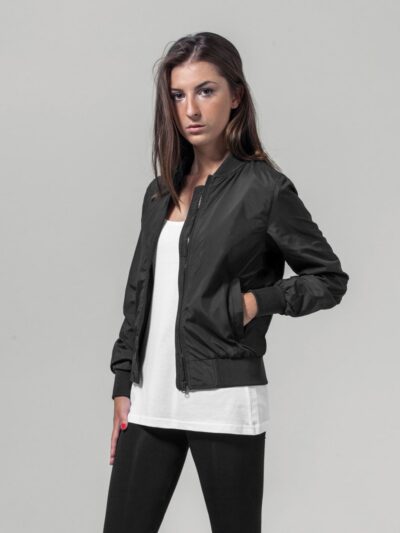 Build Your Brand Women’s Light Bomber Jacket BY044