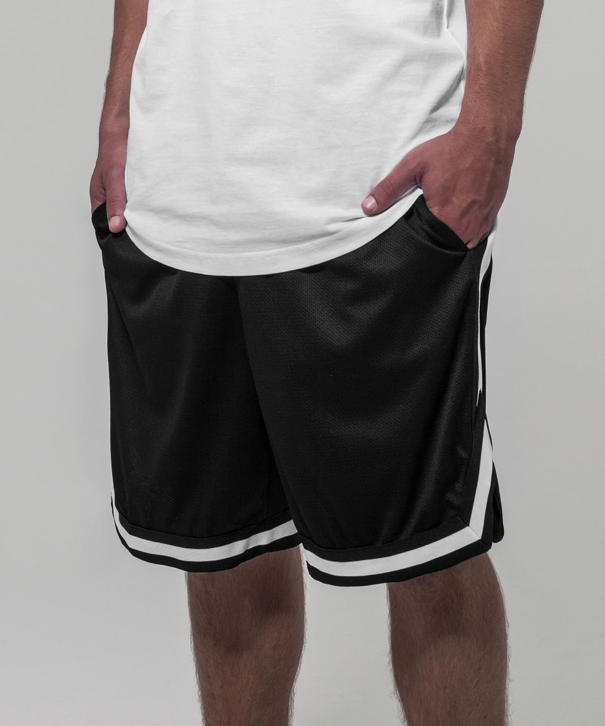 Build Your Brand Two-tone Mesh Shorts BY047 - Image 2