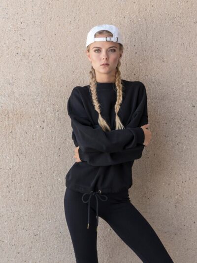 Build Your Brand Women’s Oversize Crew Neck BY058