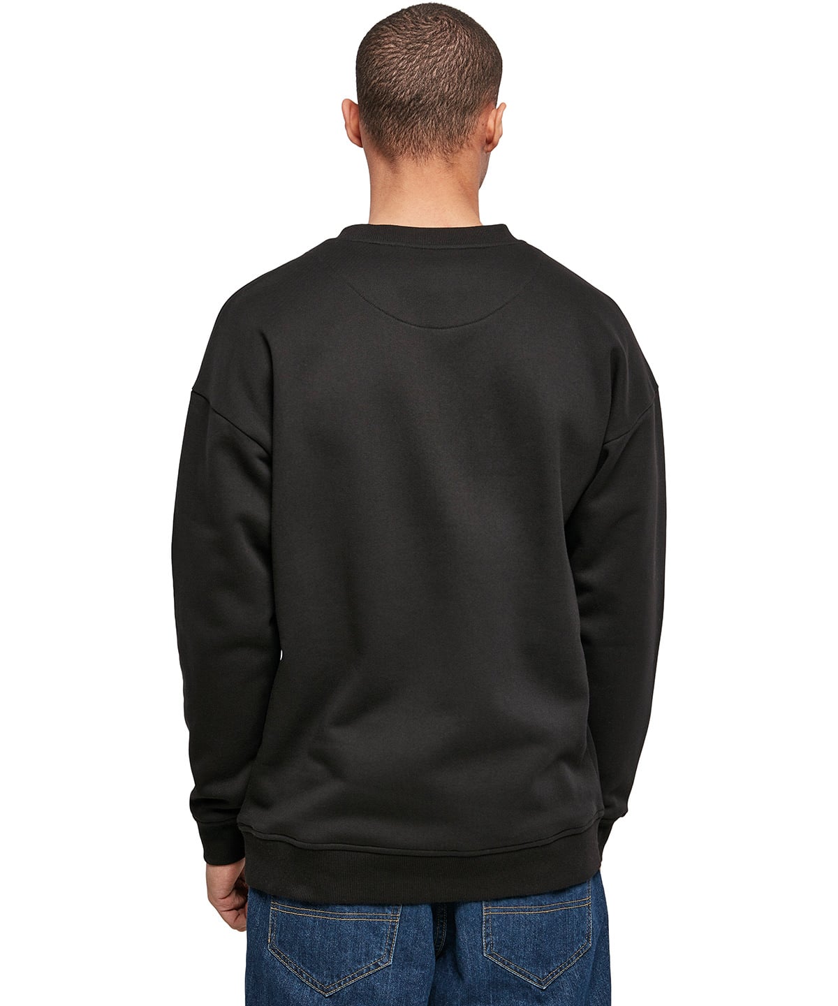 Build Your Brand Sweat Crew Neck BY075 model photo 3