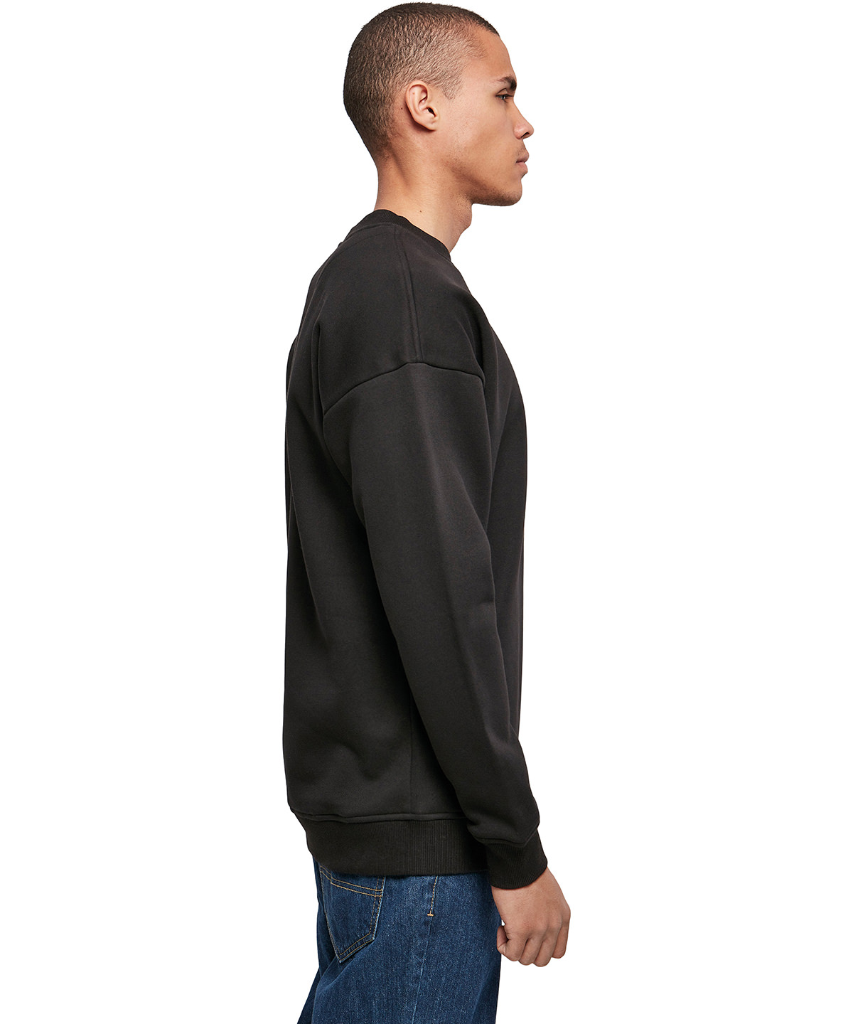 Build Your Brand Sweat Crew Neck BY075 model photo 4