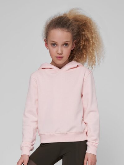 Build Your Brand Girls Cropped Sweat Hoodie BY113
