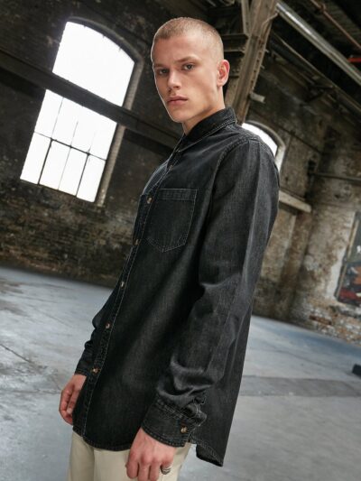 Build Your Brand Denim Shirt BY152