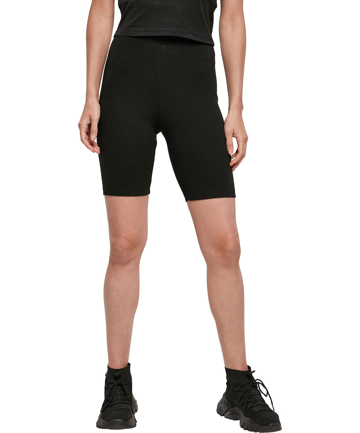 Build Your Brand Women's High Waist Cycle Shorts BY184 - Image 2