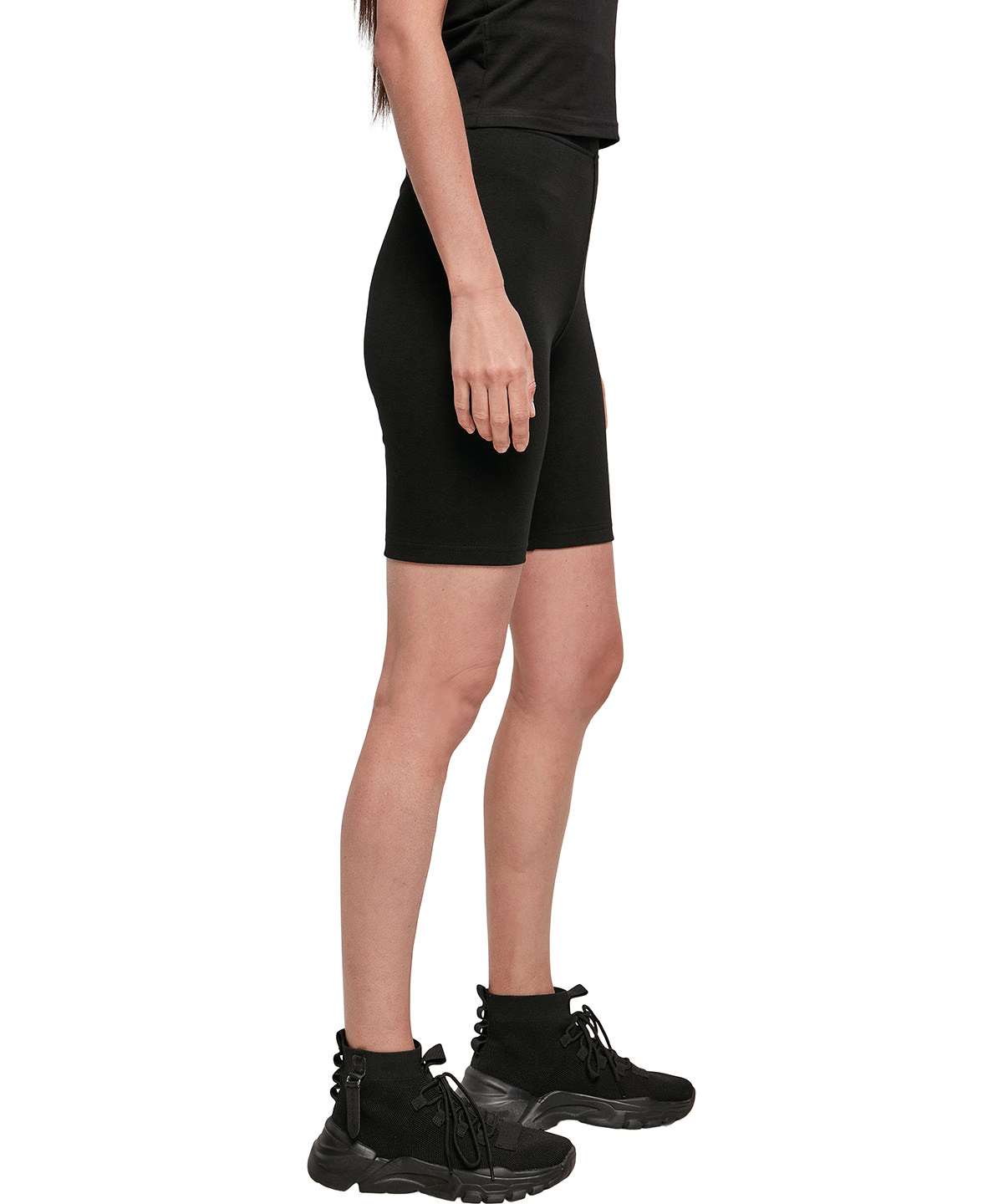 Build Your Brand Women's High Waist Cycle Shorts BY184 - Image 3