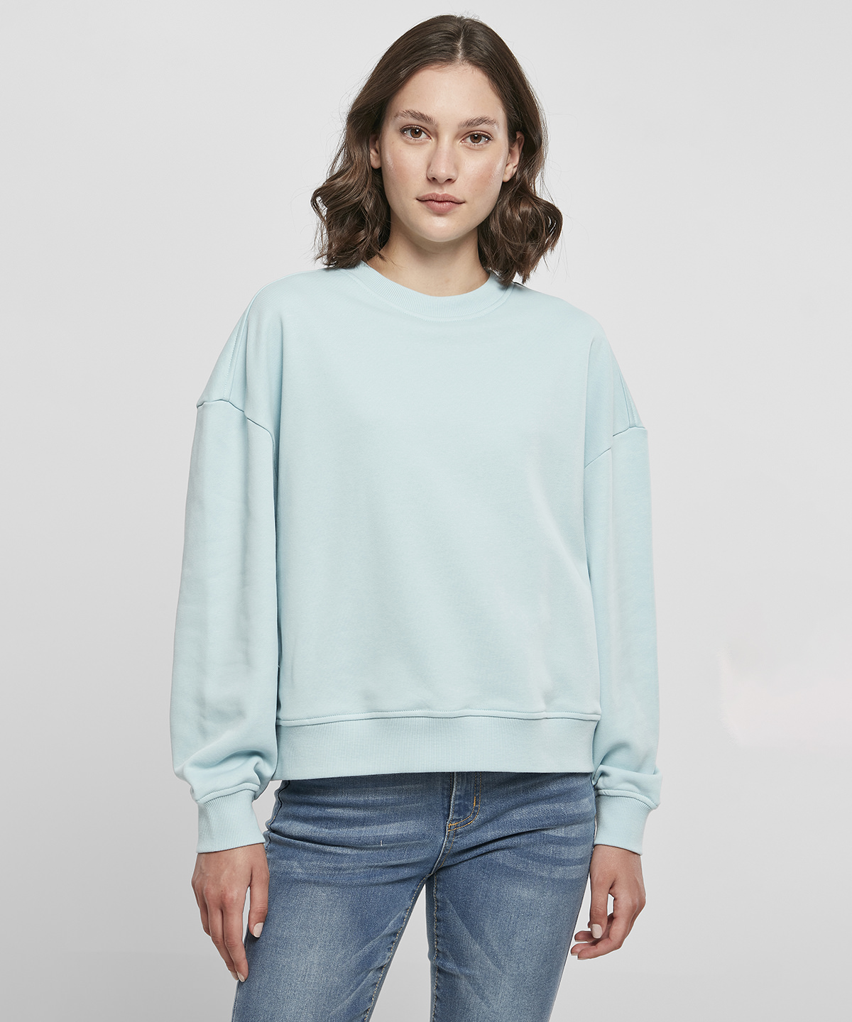 Build Your Brand Women’s Oversized Crew Neck Sweatshirt BY212 - Image 4