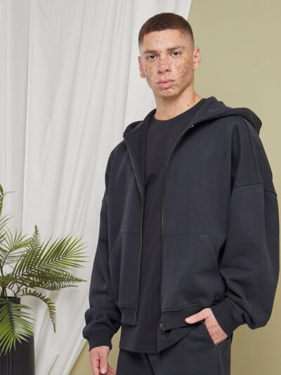 Build Your Brand 90s Zip Hoodie BY254