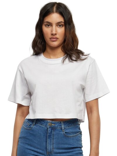 Build Your Brand Women’s Short Oversized Tee BY264