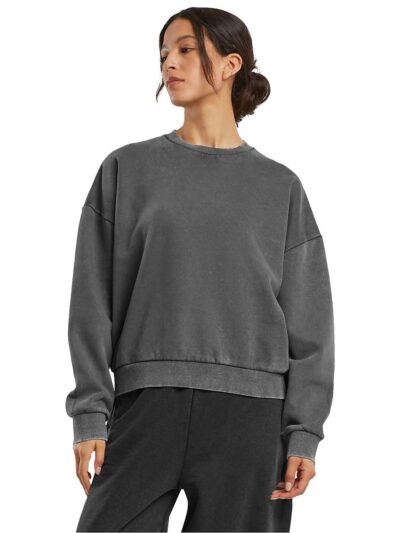 Build Your Brand Women’s Vintage Heavy Crew Neck BY301