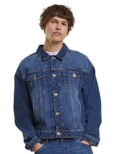Build Your Brand Heavy Ounce Boxy Denim Jacket BY312