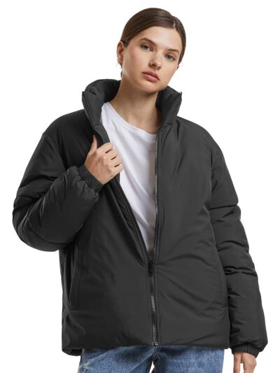 Build Your Brand Women’s Loose Puffer Jacket BY383