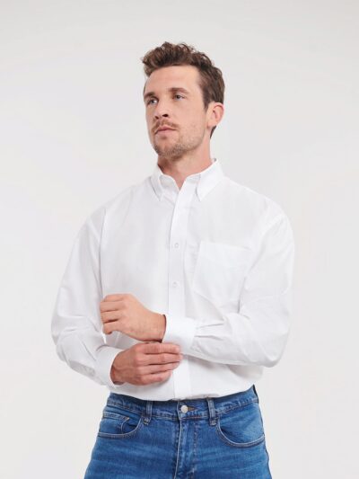 Russell Athletic Long Sleeve Easycare Oxford Shirt J932M