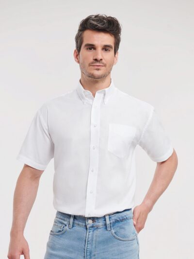 Russell Athletic Short Sleeve Easycare Oxford Shirt J933M