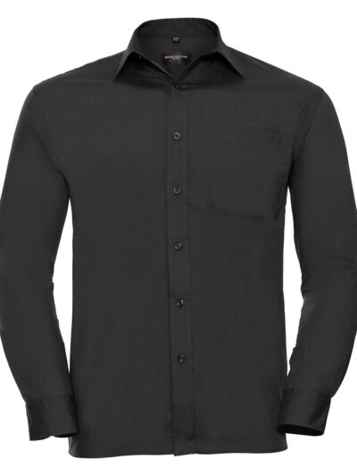 Russell Athletic Long Sleeve Polycotton Easycare Poplin Shirt J934M