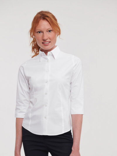 Russell Athletic Women’s ¾ Sleeve Easycare Fitted Shirt J946F