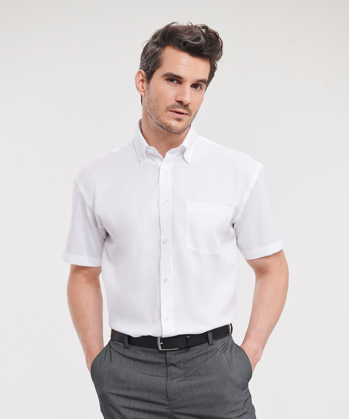 Russell Athletic Short Sleeve Ultimate Non-iron Shirt J957M - Image 2
