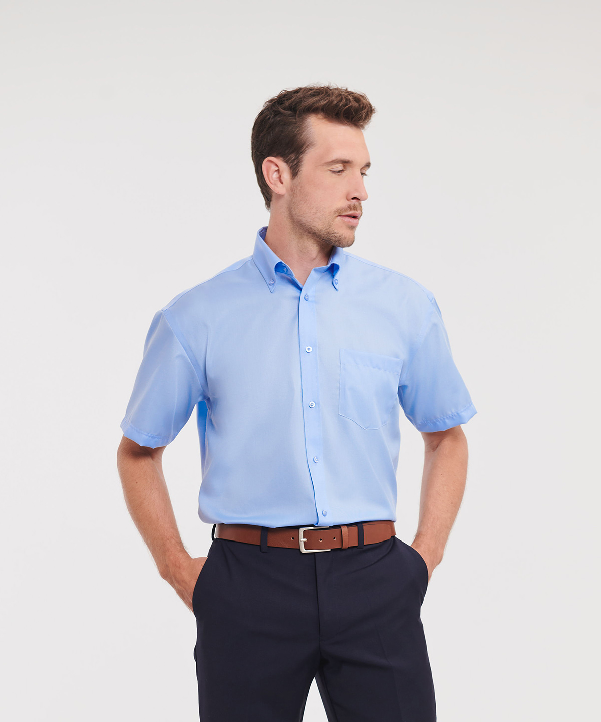 Russell Athletic Short Sleeve Ultimate Non-iron Shirt J957M - Image 4