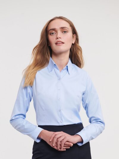 Russell Athletic Women’s Long Sleeve Herringbone Shirt J962F