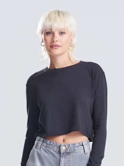 AWDis Women’s Long Sleeve Cropped T JT016