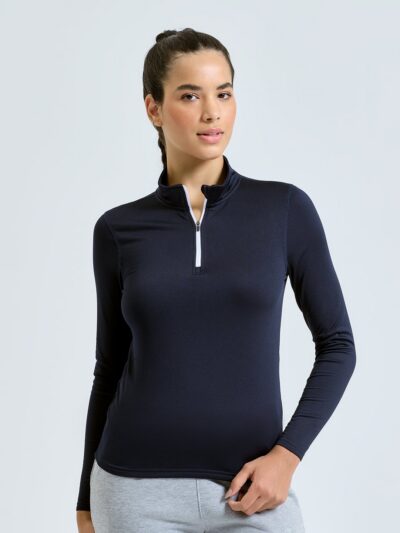TriDri Women’s Recycled Long Sleeve Brushed Back ¼ Zip TR121