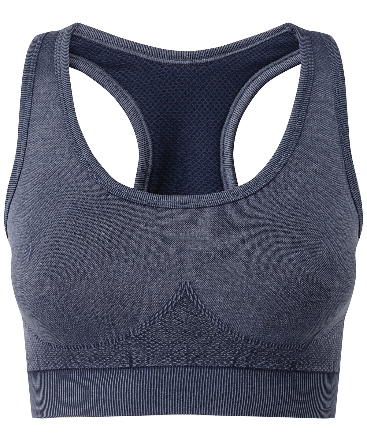 TriDri Seamless "3D Fit" Multi-sport Sculpt Bra Top Denim TR216 - Image 4