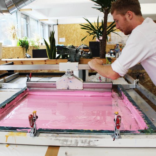 An image of a busy printing studio